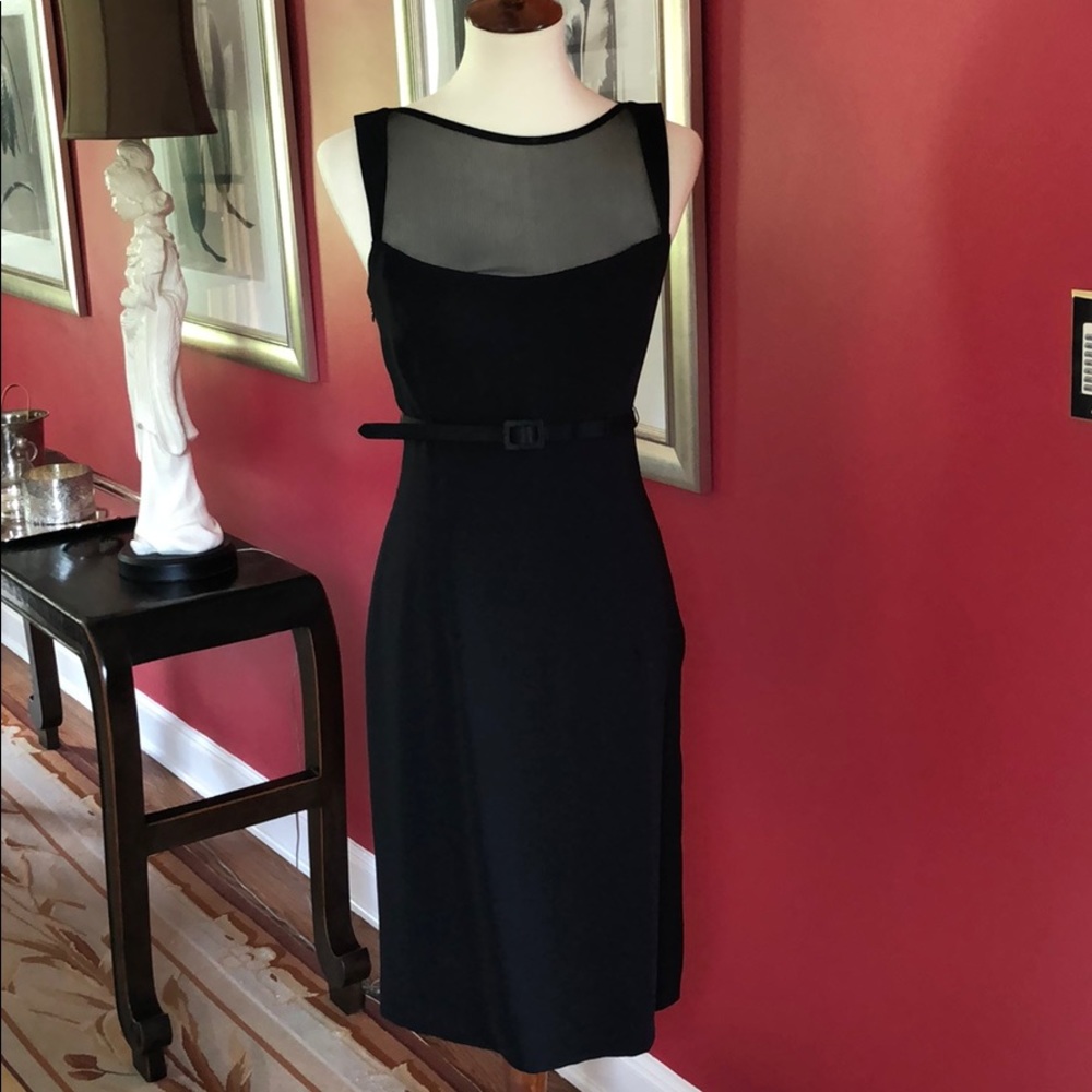 Vera Wang 100% Silk Little Black Dress Size 6